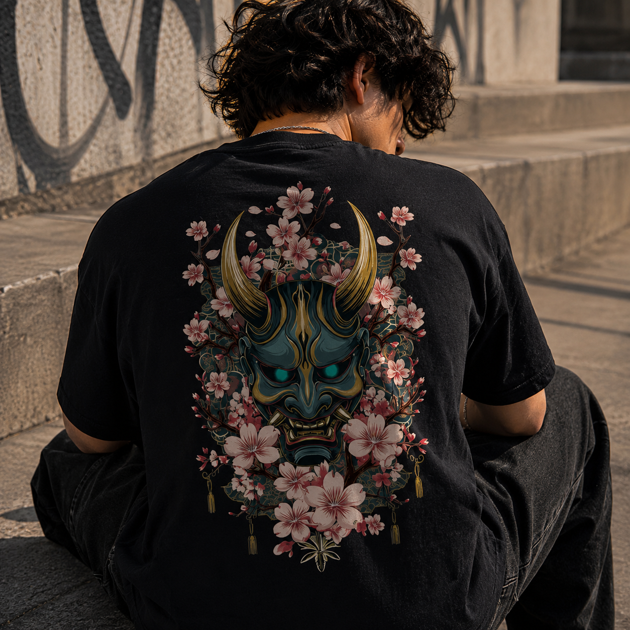 Hannya Blossom - Oversized Shirt