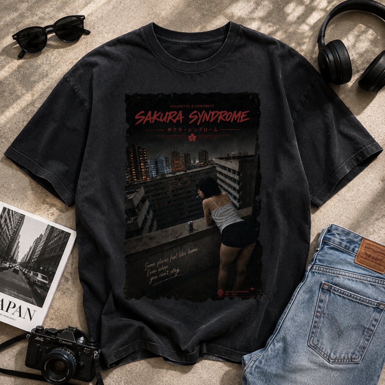 Cigarette + Concrete - Oversized Shirt