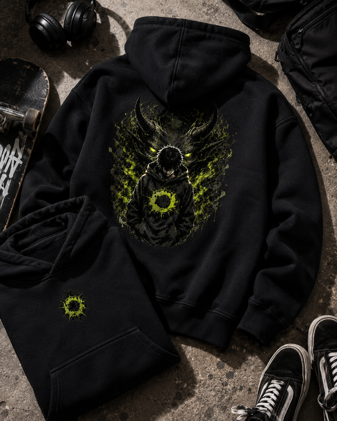 Oni behind me -  Oversized Hoodie
