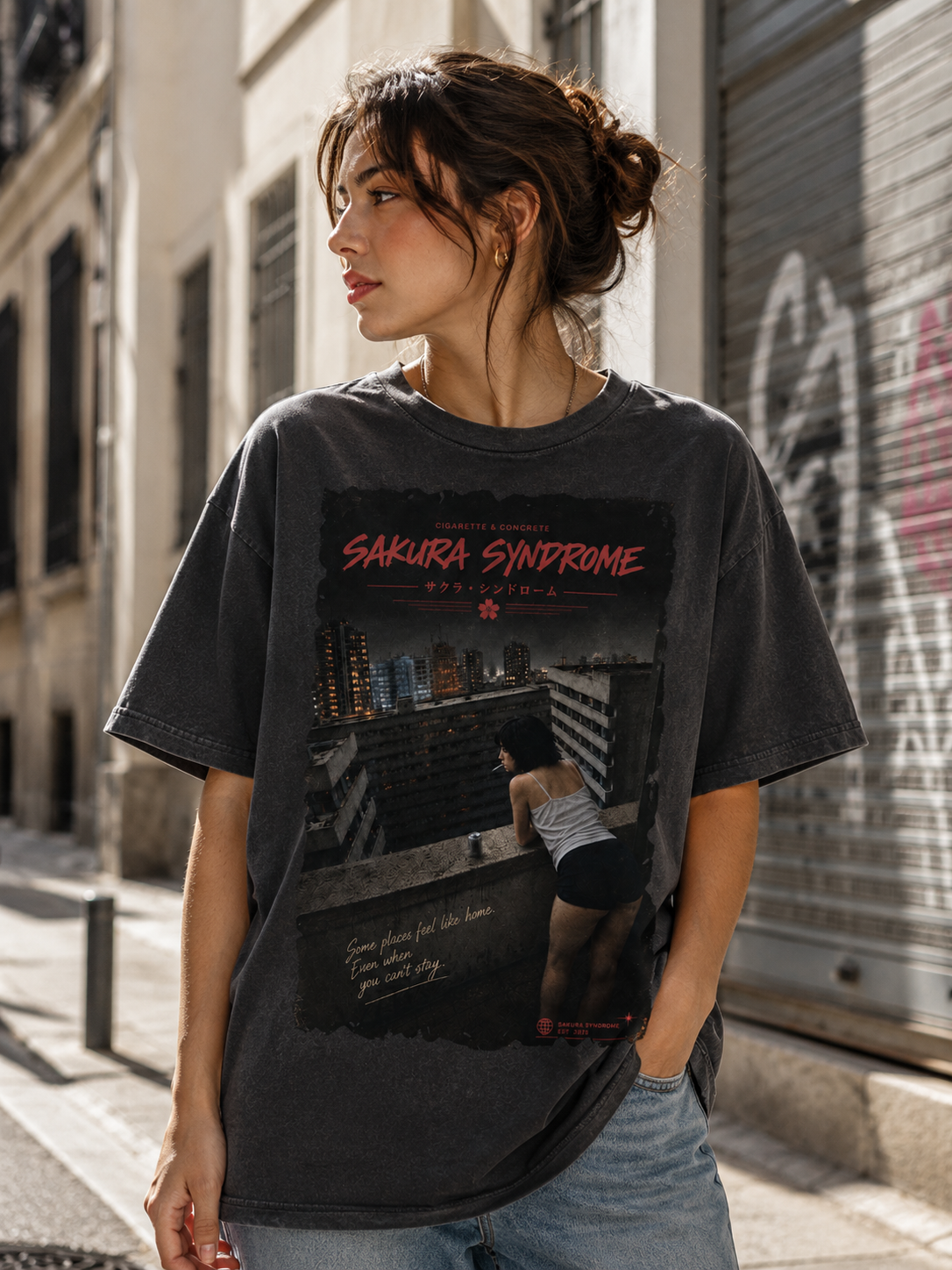 Cigarette + Concrete - Oversized Shirt